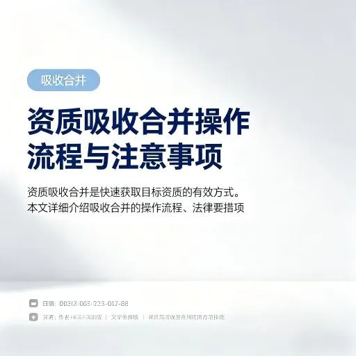 资质吸收合并操作流程与注意事项