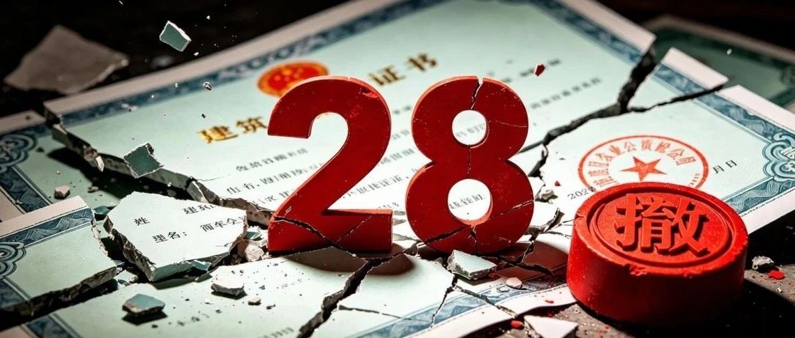 28份罚单！住建部连发“撤”字决，这些建企3年内彻底出局！